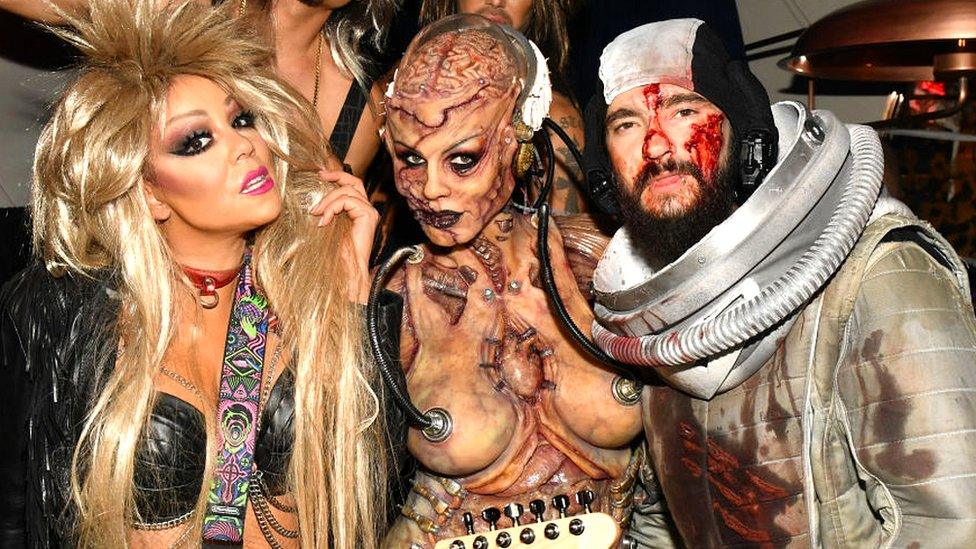 Mariah Carey, Heidi Klum and Tom Kaulitz