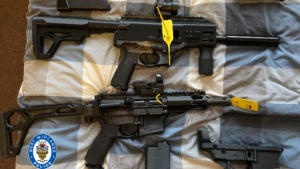 The recovered printed weapons