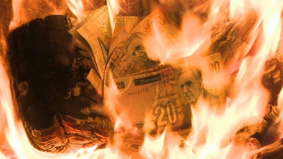 Burning money