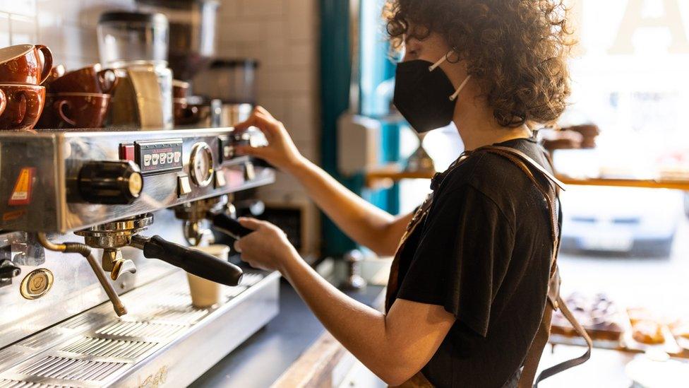 Coffee shop worker