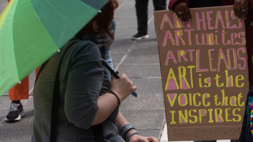 Placard at a demonstration