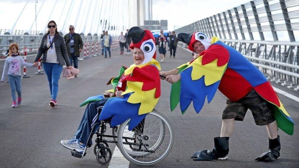 Walkers in fancy dress