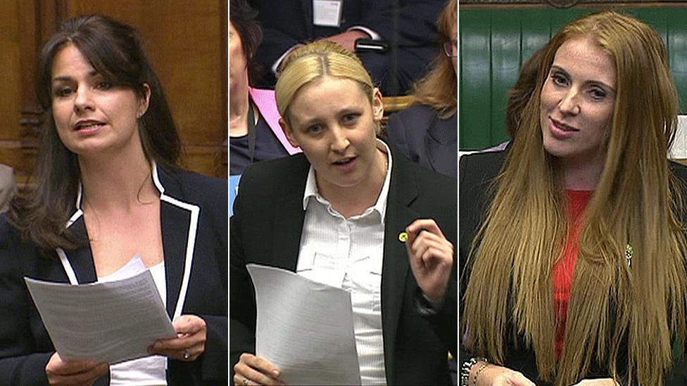 Heidi Allen, Mhairi Black and Angela Rayner