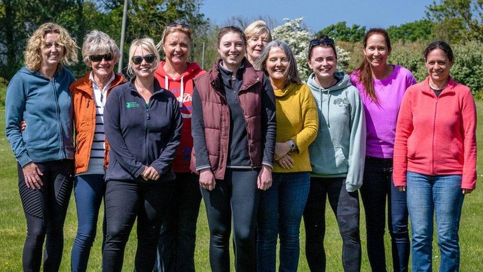 Left to right: Sam Smillie, Karen Le Prevost, Anna Jane Brehaut, Julie McCloskey, Annie Barnes, Kay Taylor, Denise Ozanne, Jess Savident, Karen Bruyere and Kerry Ozanne.