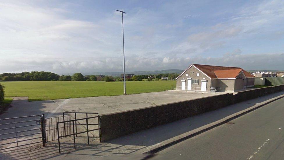 Cornelly United's home ground on Meadow Street