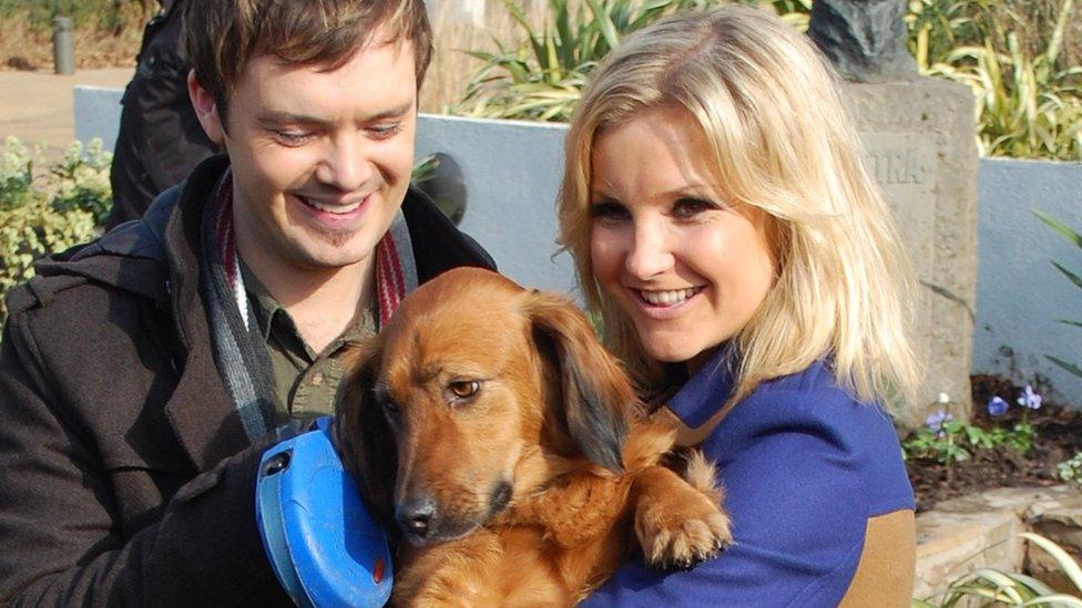 Barney Harwood and Helen Skelton