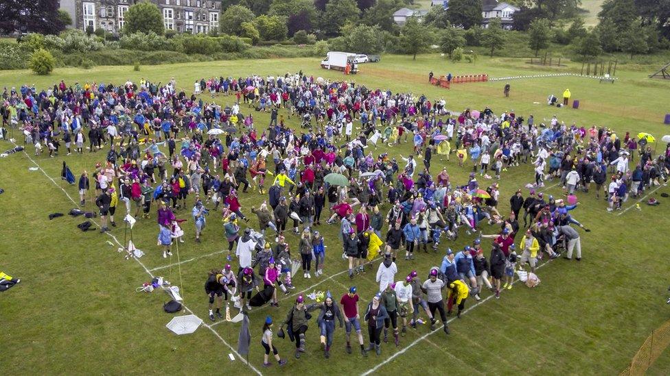 Musical statues, odd socks and party hat world record breaking attempts