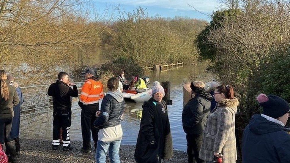 Volunteers at scene