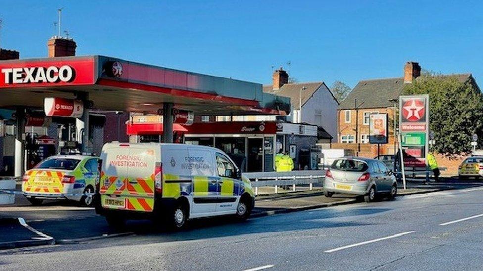 Petrol station in Glenfield Road