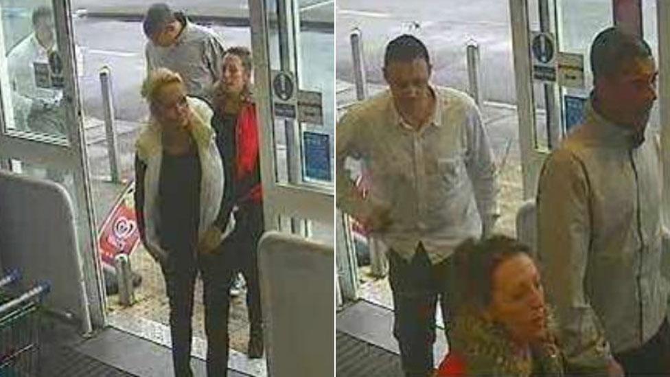 CCTV image of four people police want to speak to