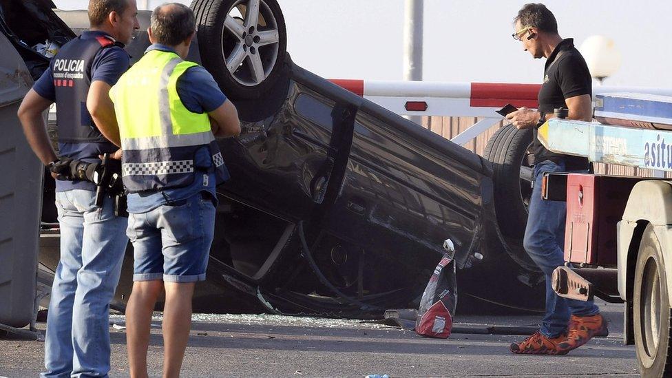 Car used in Cambrils attack. 18 Aug 2017