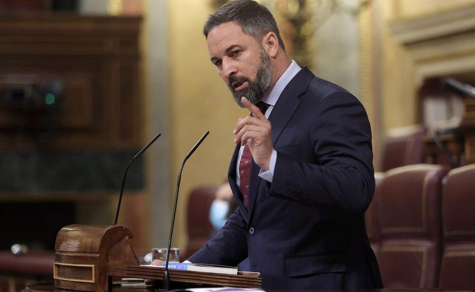 Santiago Abascal in parliament on 30 June