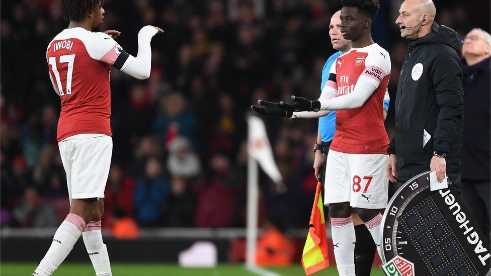 17-year-old Arsenal footballer Bukayo Saka becomes the first player born in 2001 to play in the Premier League.