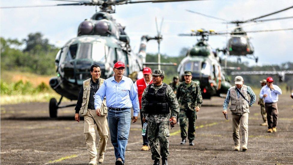 Mr Vizcarra supervises the operation in Putumayo