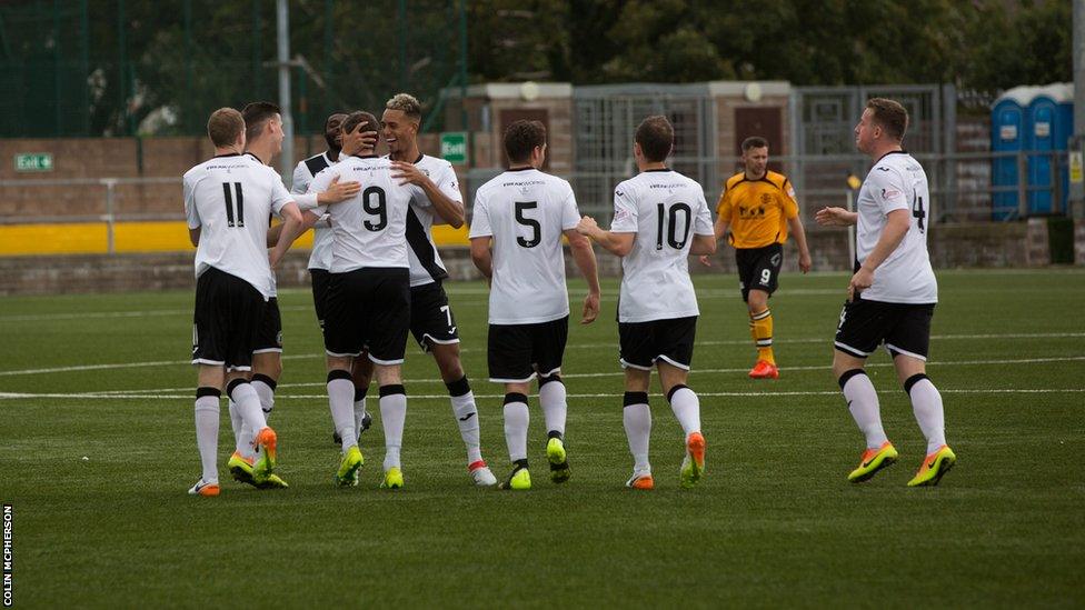 Edinburgh City players celebrate