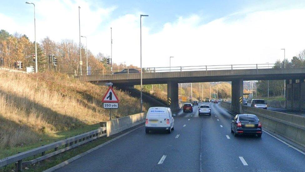 The flyover as seen from the A1