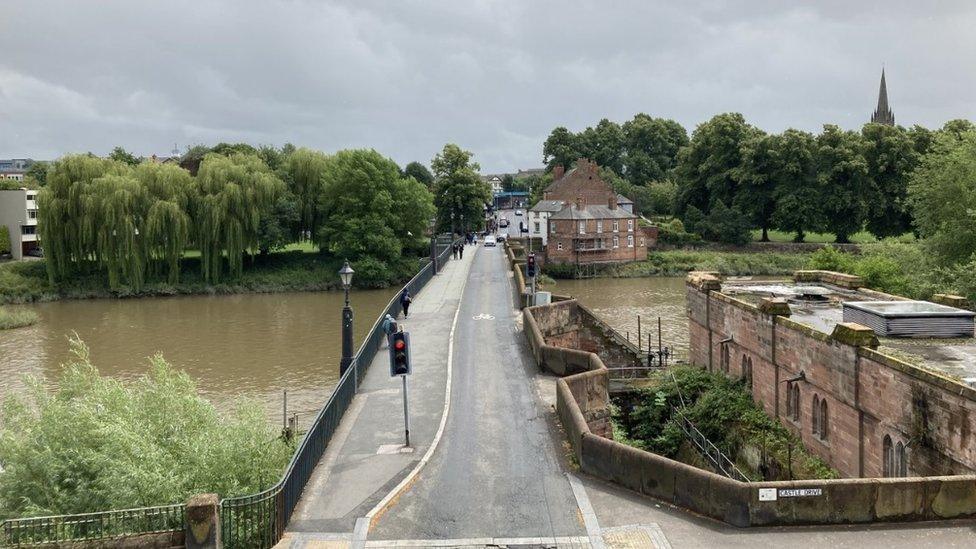 View across to Handbridge from the City Walls