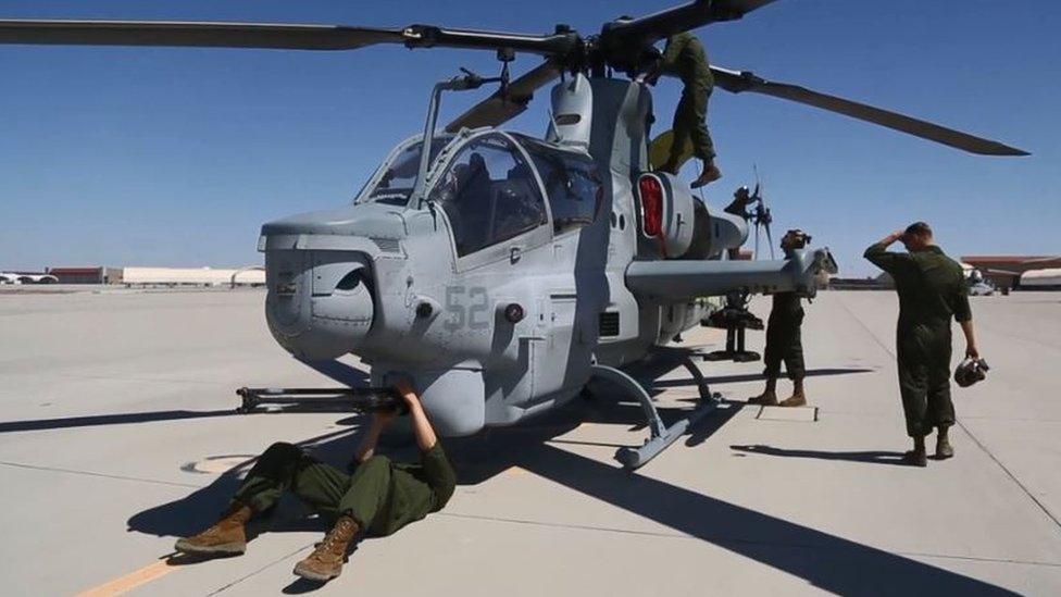 AH-1Z Viper helicopter in Yuma