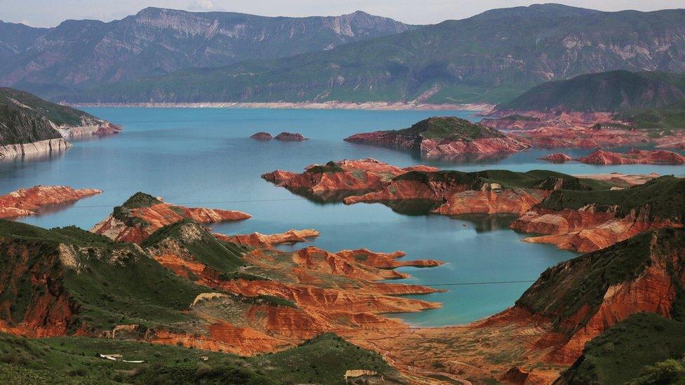 Tajikistan's Nurek reservoir