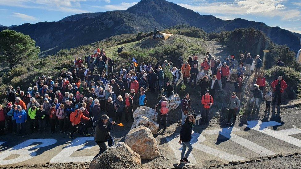 A protest on the border