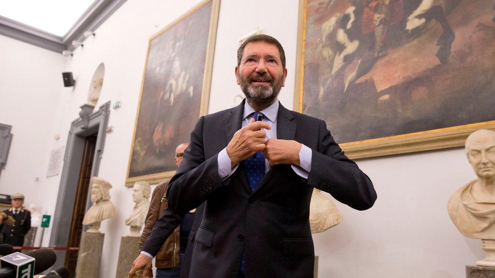 Ignazio Marino at Rome's Campidoglio Capitol Hill, 30 Oct 15