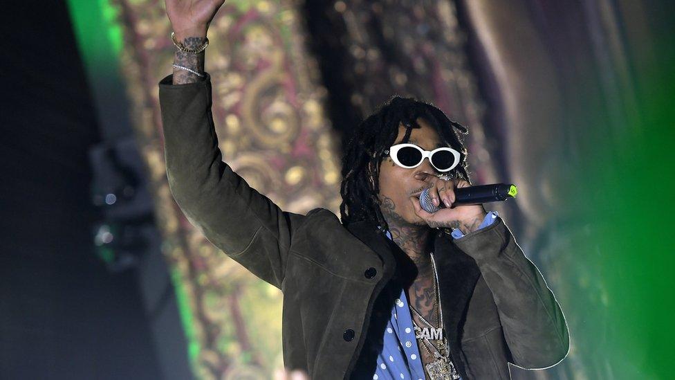 Rapper Wiz Khalifa at Spotify gig