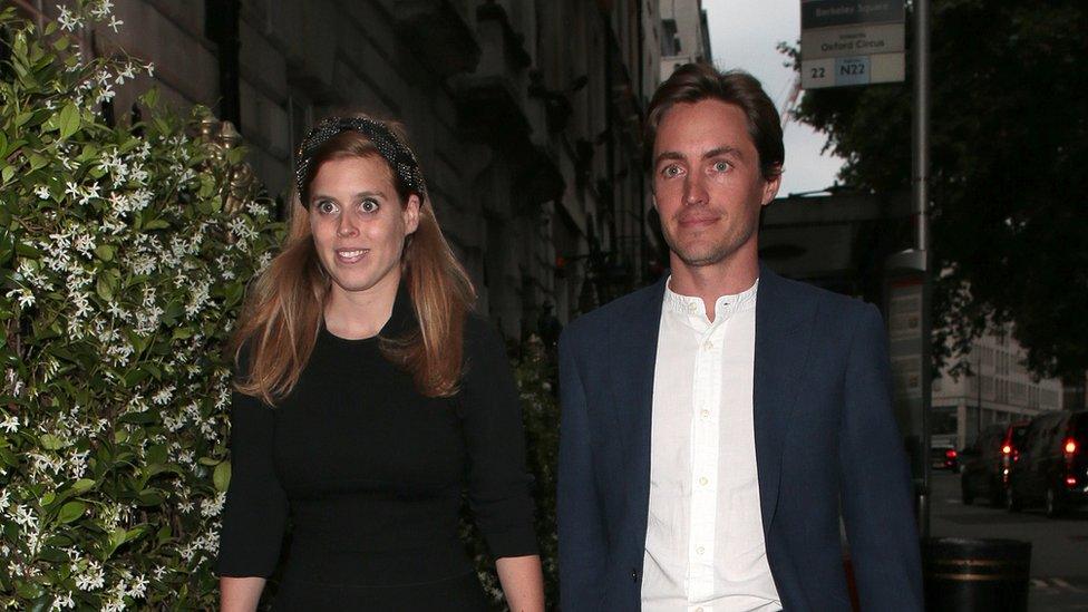 Princess Beatrice and Edoardo Mapelli Mozzi seen on a night out at Annabel's in London, in July 2019