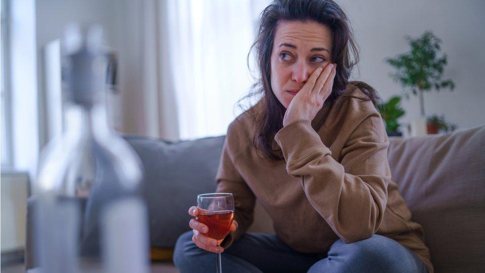 Woman with wine