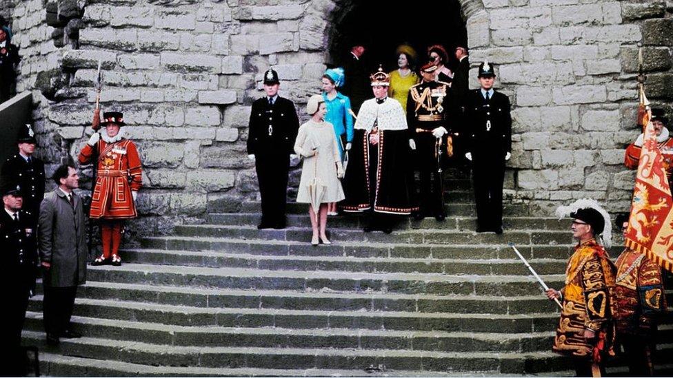 The Royal family at Caernarfon Castle