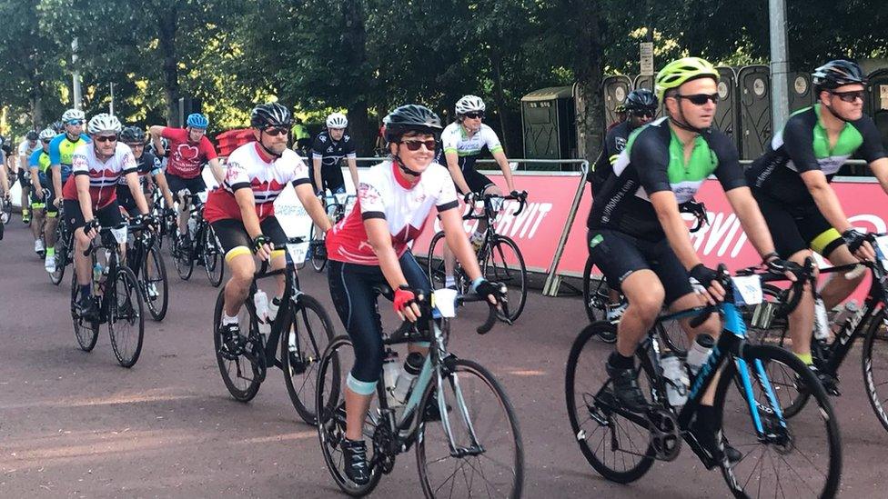 Riders in the velothon