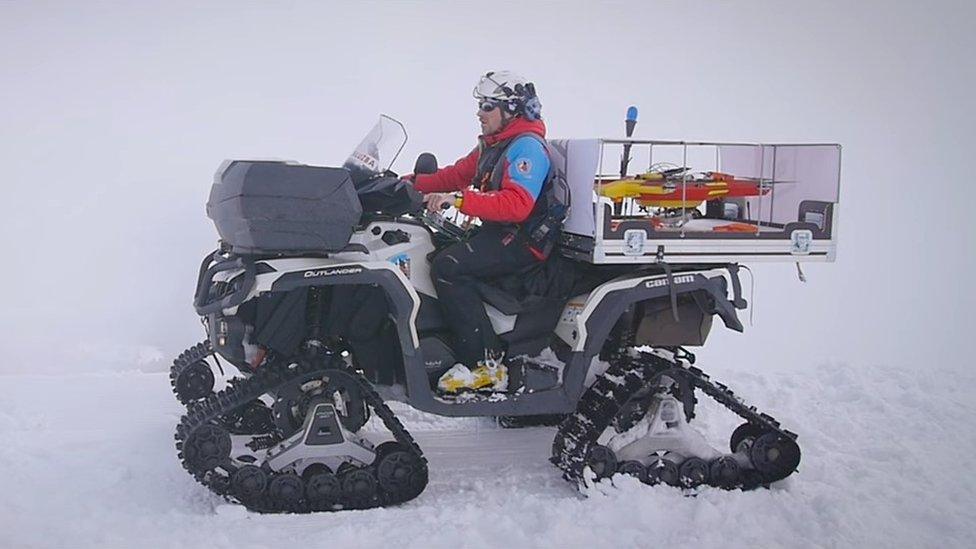 Quadbike carrying drone