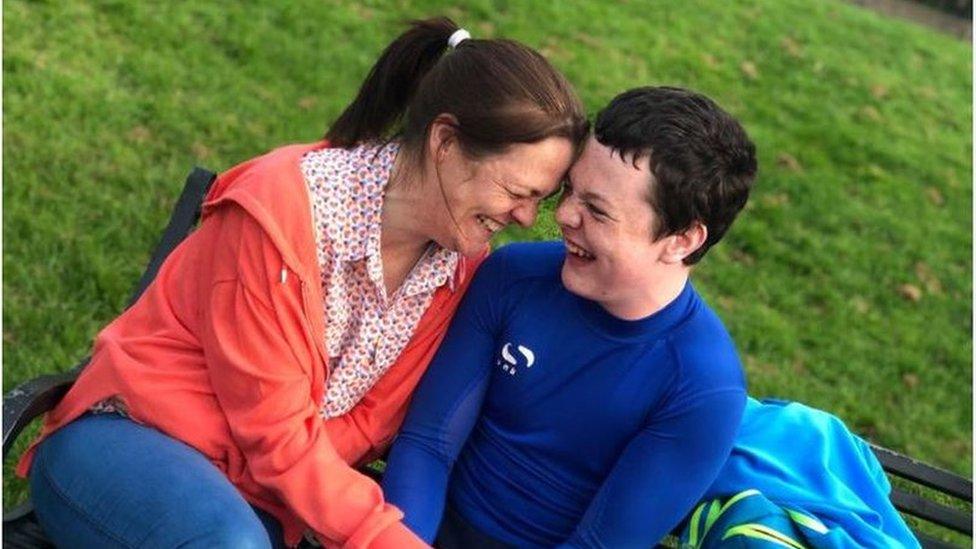 Lorraine Smyth with her son Ruairi