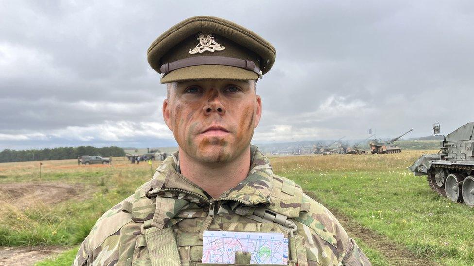 Staff Sergeant Michael Perkins, gunnery instructor in the Royal Artillery