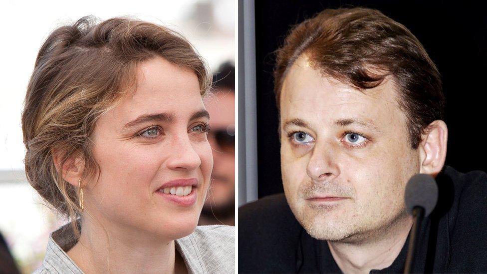 Actress Adèle Haenel (L) and film director Christophe Ruggia