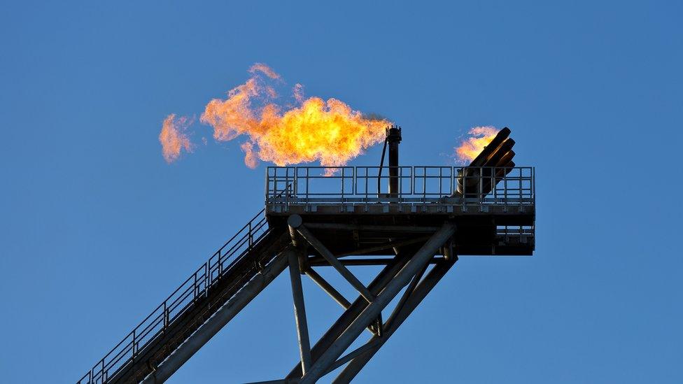 Flaring on North Sea platform