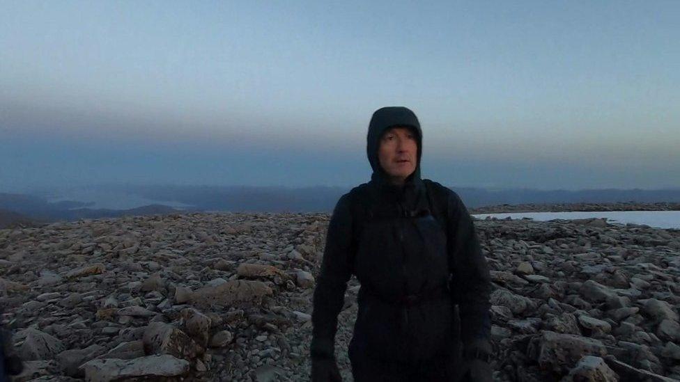 鶹ҳ Scotland correspondent James Shaw climbing Ben Nevis