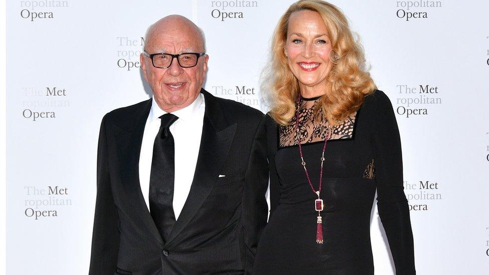 Rupert Murdoch and Jerry Hall