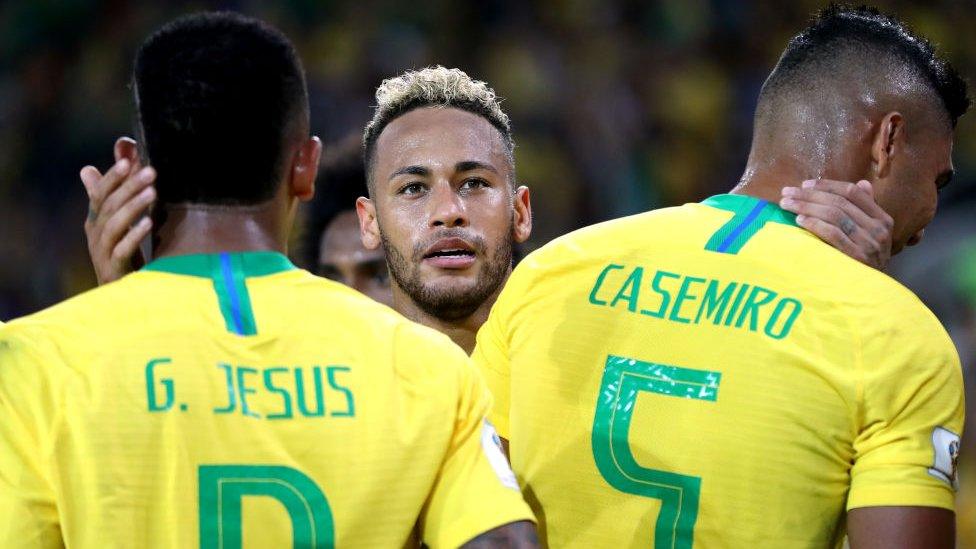 Neymar Jr, Gabriel Jesus and Casemiro.