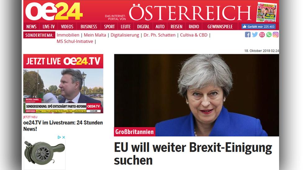 Austrian website Osterreich