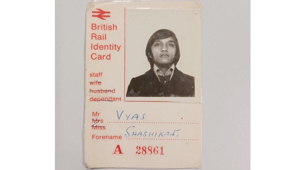 Mr Vyas' staff identity card