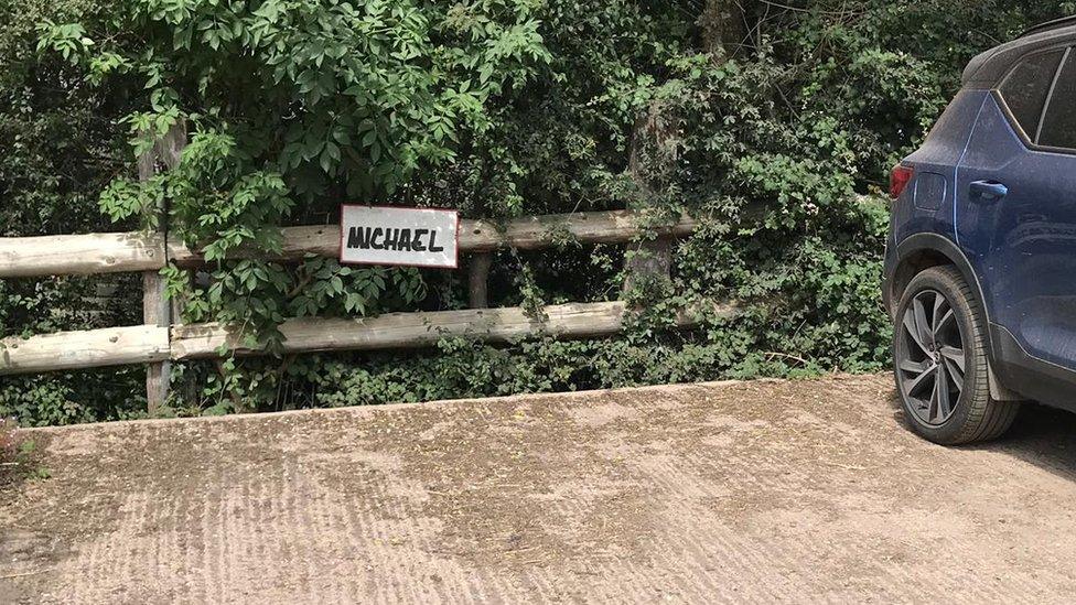 Michael Eavis's parking space