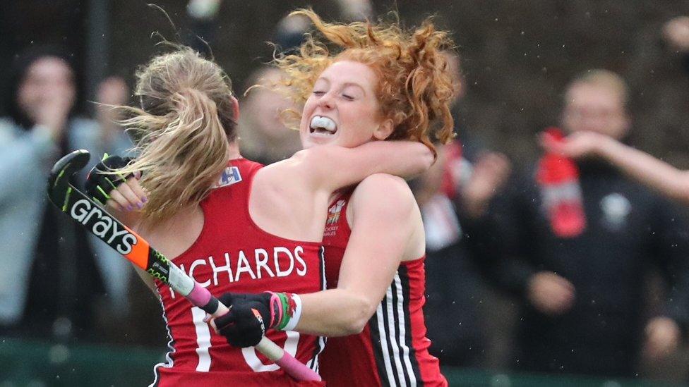 Phoebe Richards celebrates