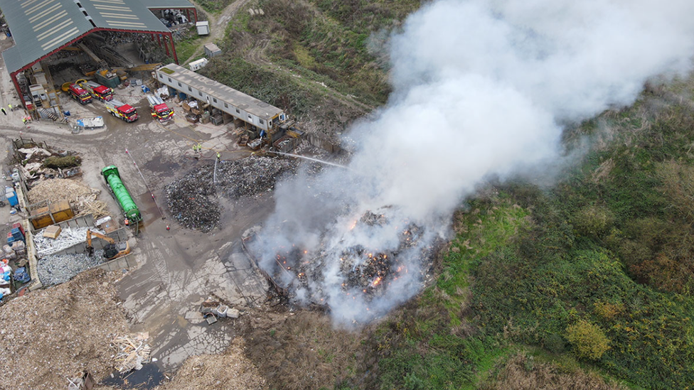 Devizes recycling centre fire