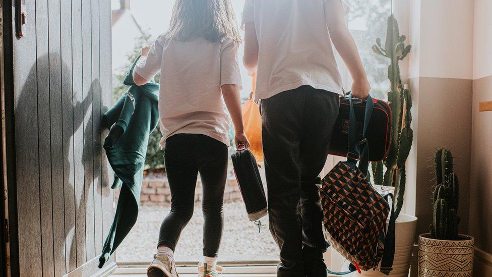 Children going to school