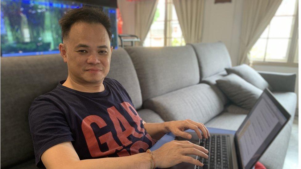 Alvin Foo working from home