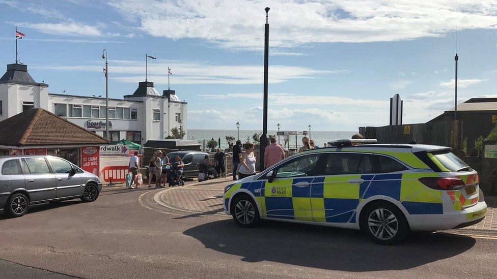 Police car at Clacton Pier