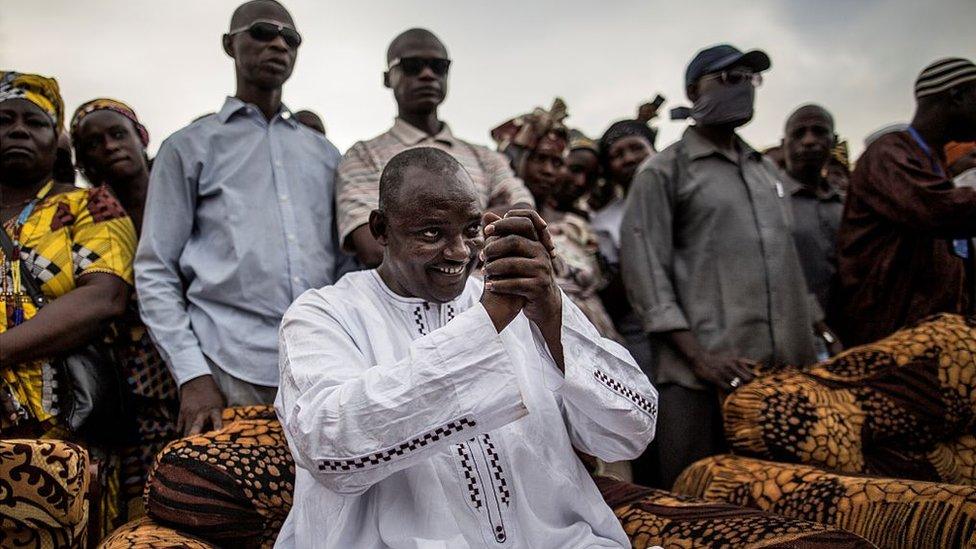 Businessman Adama Barrow, the unique opposition candidate challenging President Jammeh in the December presidential vote