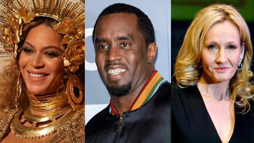 Beyonce, Sean Combs, JK Rowling