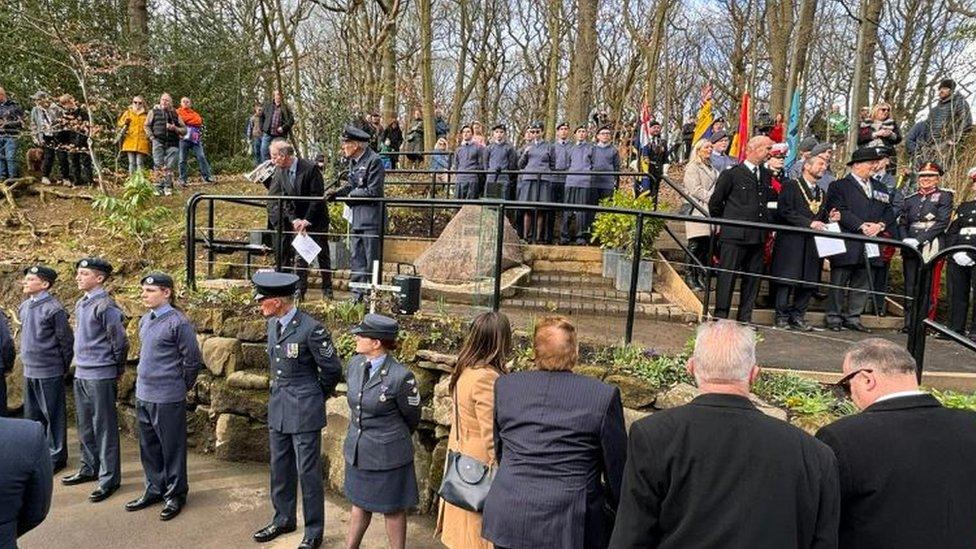 Mi Amigo bomber crash 80th memorial service