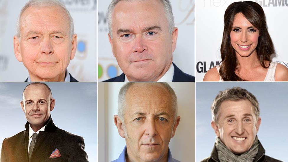 John Humphrys, Huw Edwards, Alex Jones, Jason Mohammad, Jeremy Bowen, Jonathan Davies